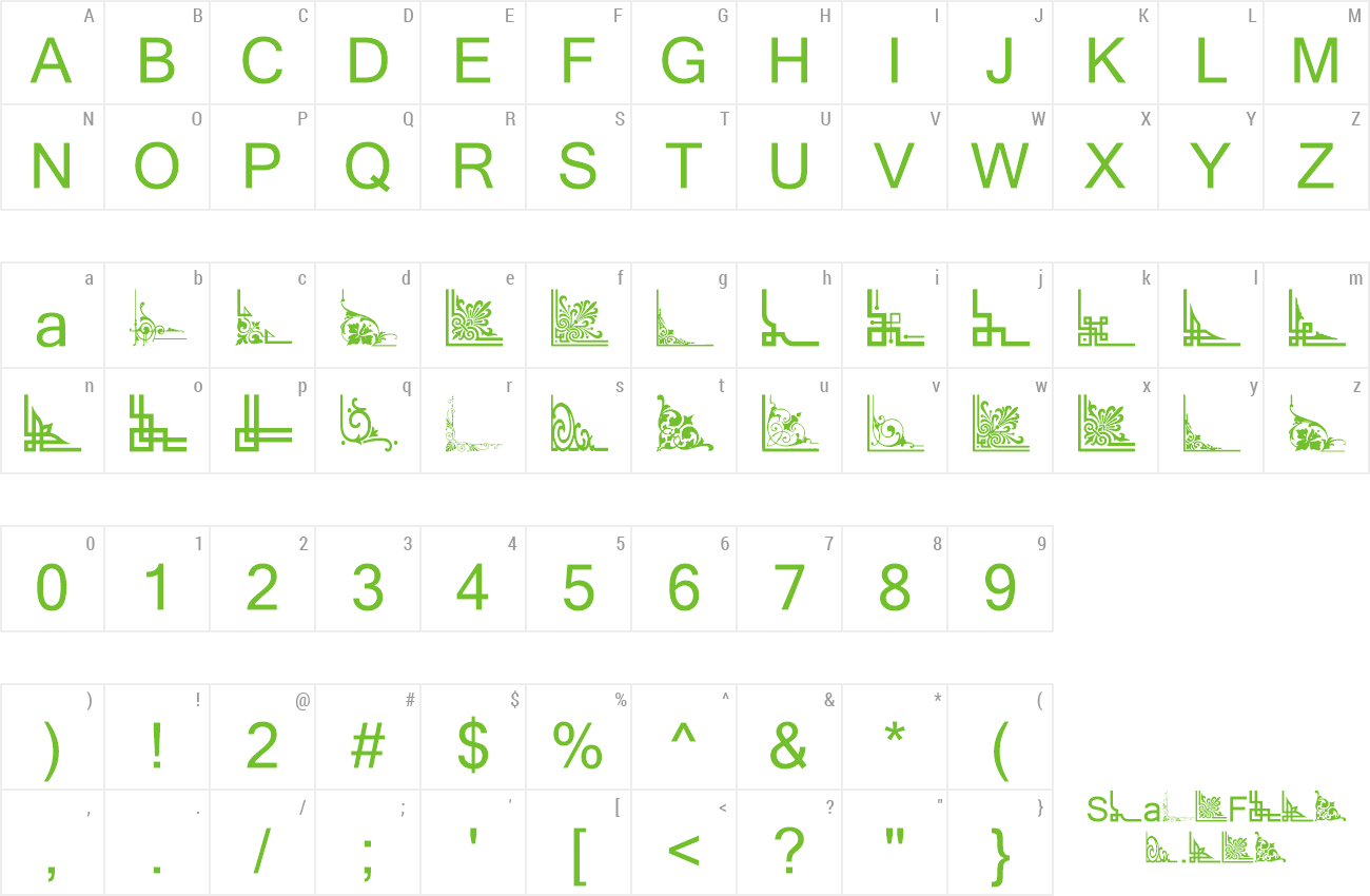 Font Vintage Decorative Corners 34 preview